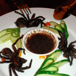 Fried tarantulas from Cambodia - Exotic foods